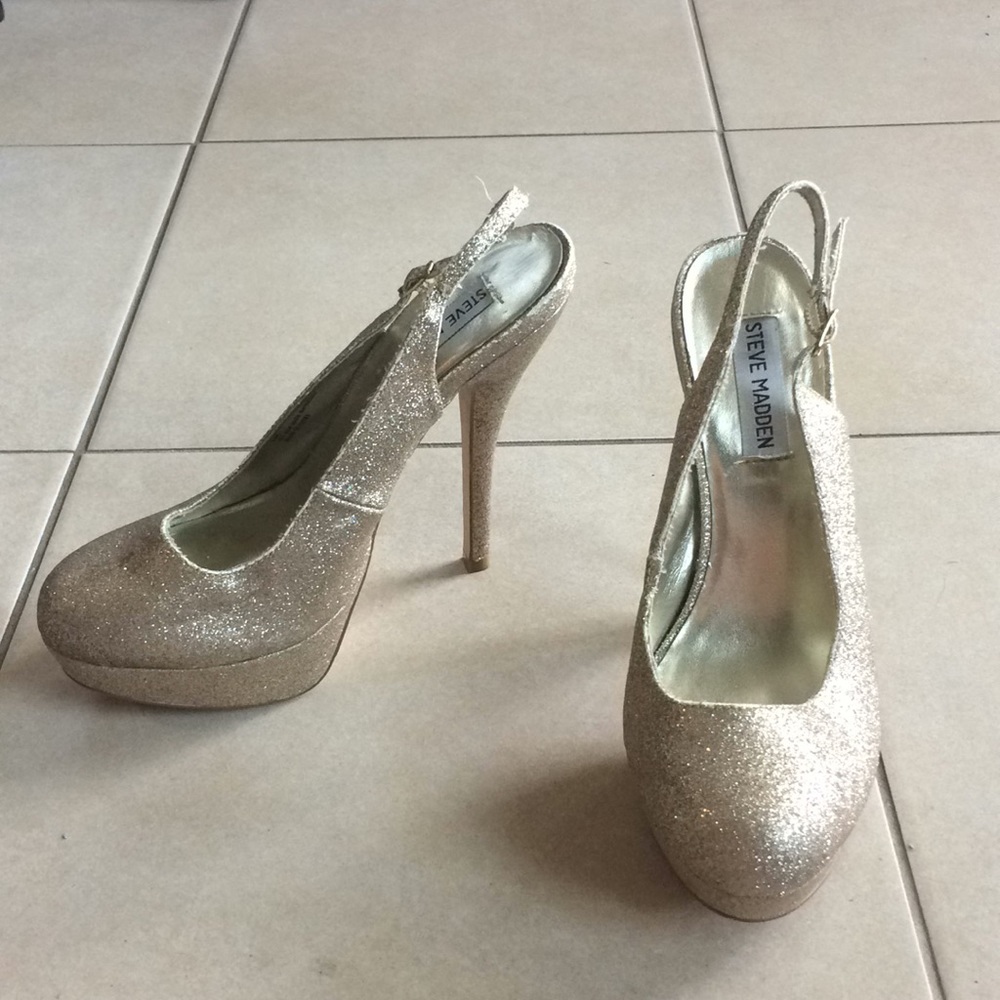 Steve Madden Platform Glitter Heels